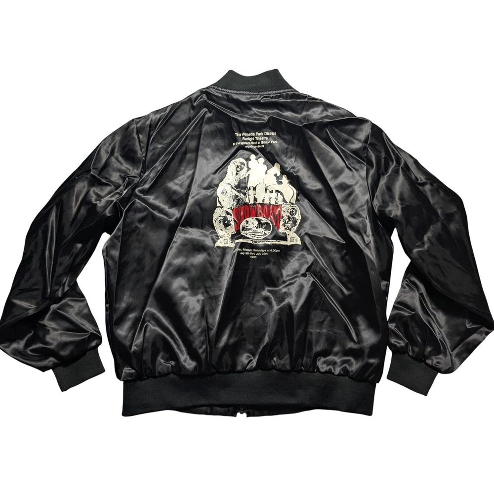 VTG 1998 Showboat Starlight Theatre x Nemesis Satin Bomber Jacket Men XL USA